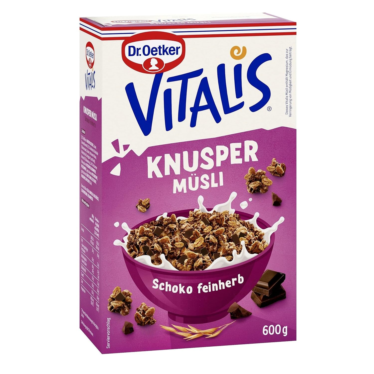 Dr. Oetker Vitalis Crunchy Flakes: Chrupiące musli z płatkami kukurydzianymi i kawałkami migdałów, opakowanie 5 szt. (5 x 600g)