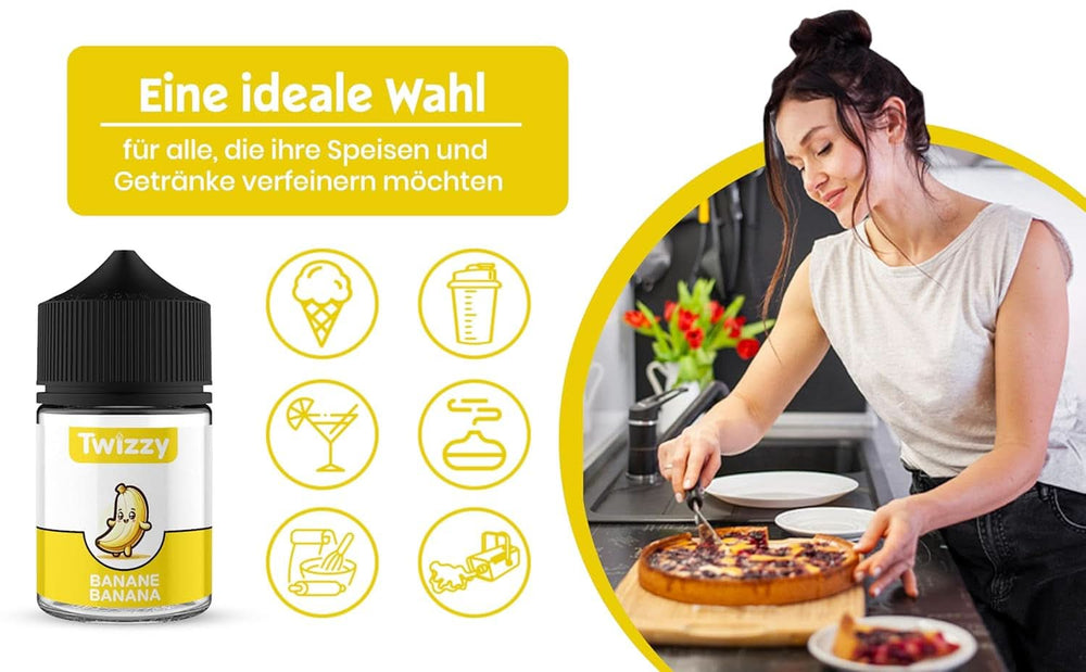 Twizzy Bananowy aromat spożywczy - 60 ml - Intensywny smak - Idealny do wypieków Aromas Naty Shop