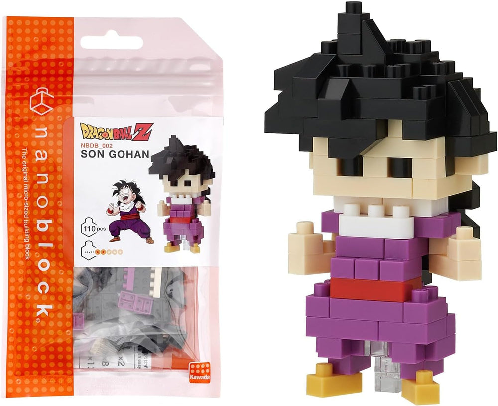 NANOBLOCKS Bandai - Nanoblock - Son Goku - Dragon Ball Z - Mini-Bausteinfigur - Konstruktionsspiel - Bausatz für Manga-Pixel-Figur - NBDB001