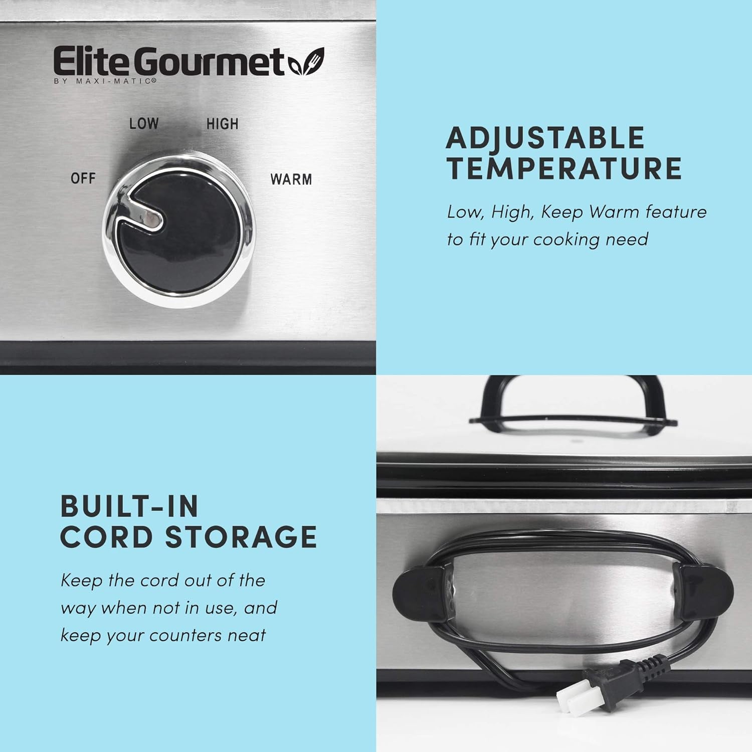 MST-5240SS Wolnowar, 3,3 litra, Wolnowar ze stali nierdzewnej Naty Shop