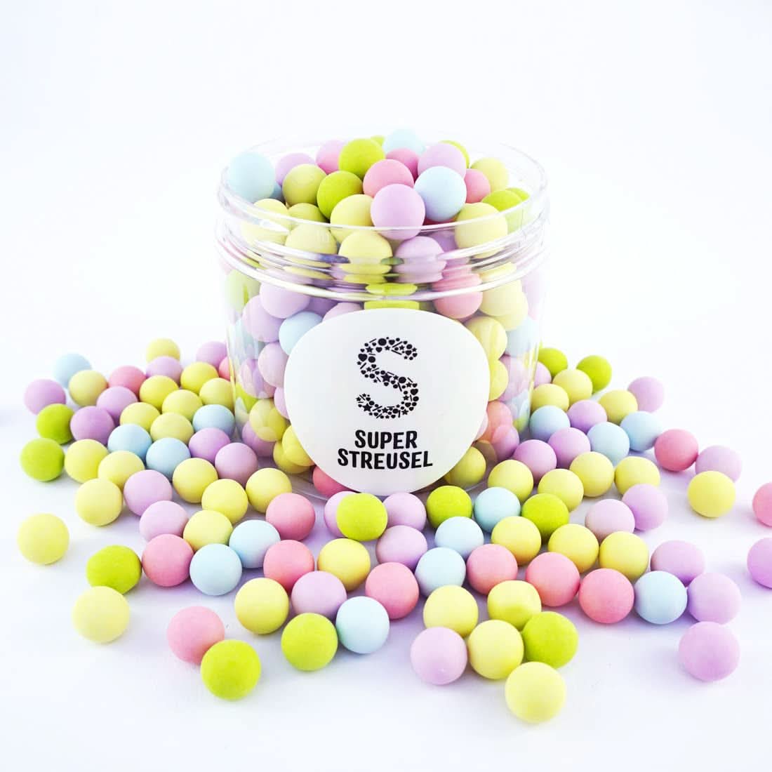 Super Streusel, Jadalne Perełki Cukrowe z Nadzieniem Czekoladowym, 170 gramów Naty Shop