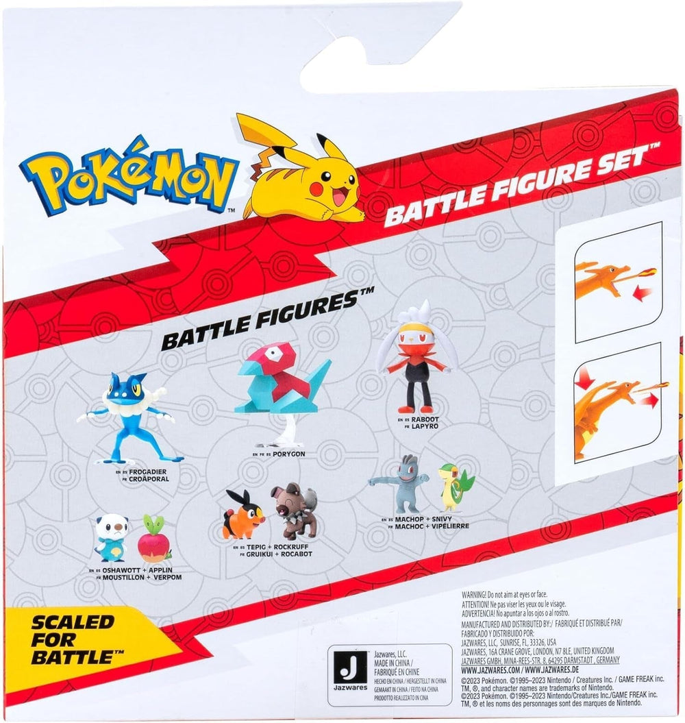 Pokémon PKW3459 - Pakiet figurek bojowych - Glurak i Pikachu, mobilny Glurak z Pikachu Figurki Naty Shop