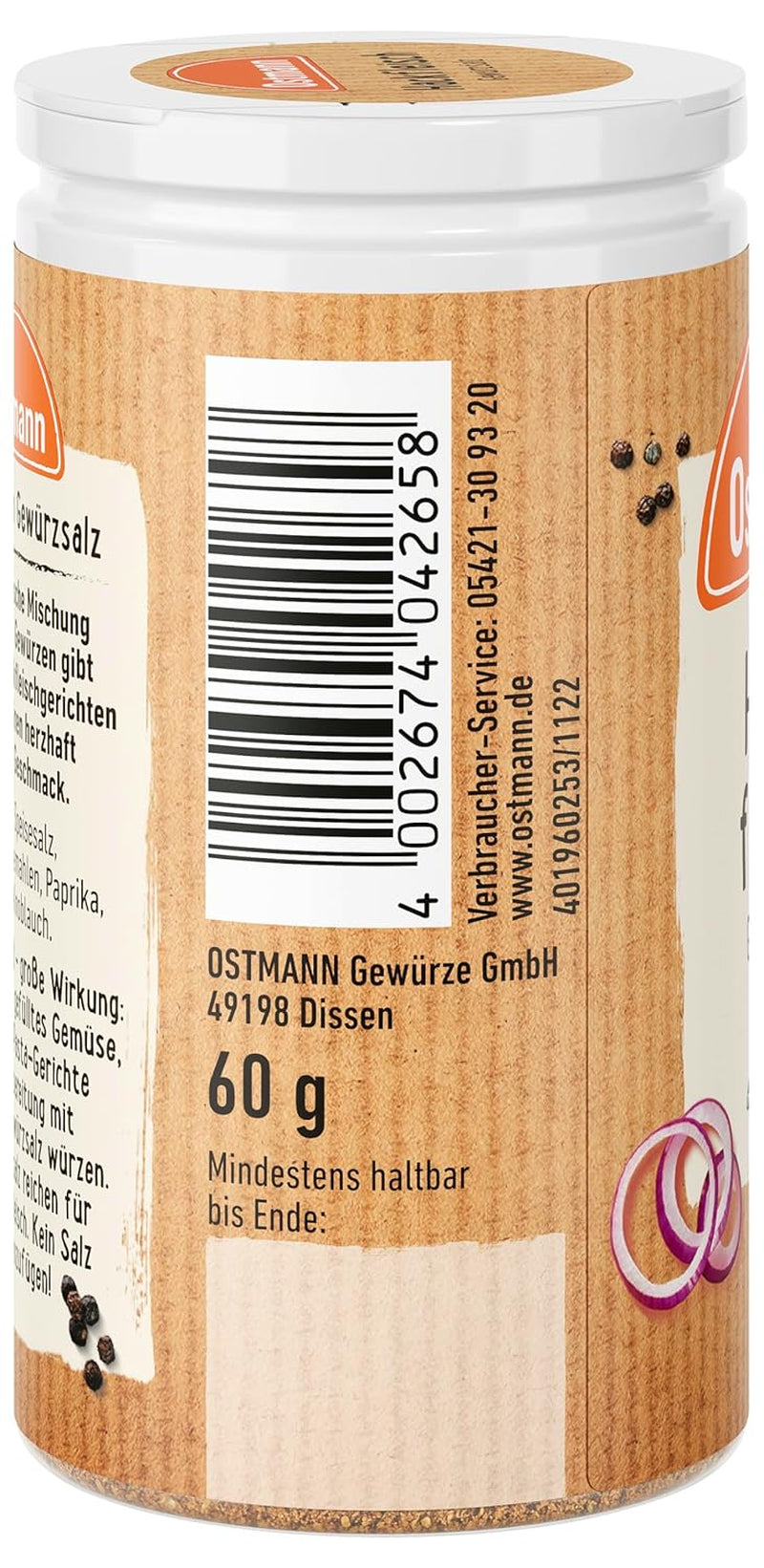 Ostmann Gewürze - Hackfleisch Gewürzsalz | Gewürz für Hackfleisch, Buletten oder Cevapcici | 60 g w Streudose