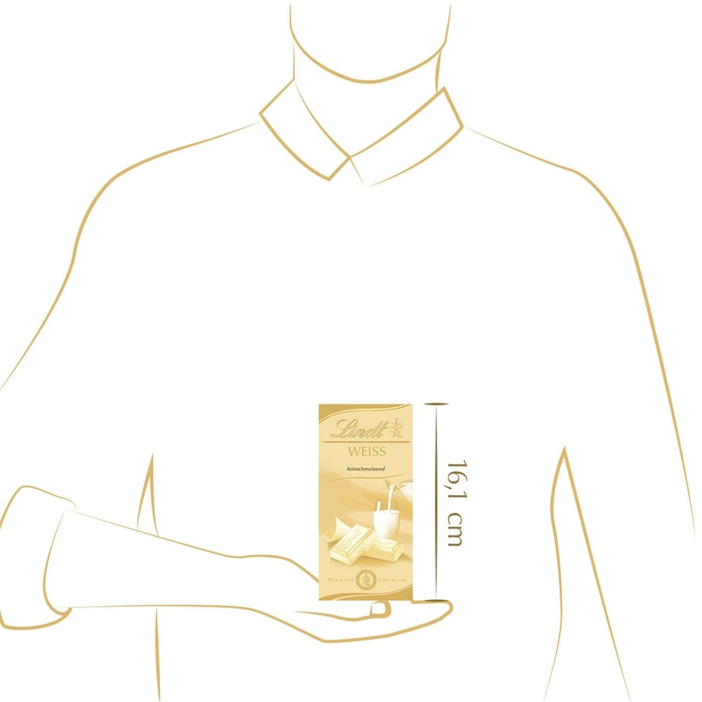 Lindt Fine Melted Biała Czekolada, 100 gramów Cukierki Czekoladowe Naty Shop