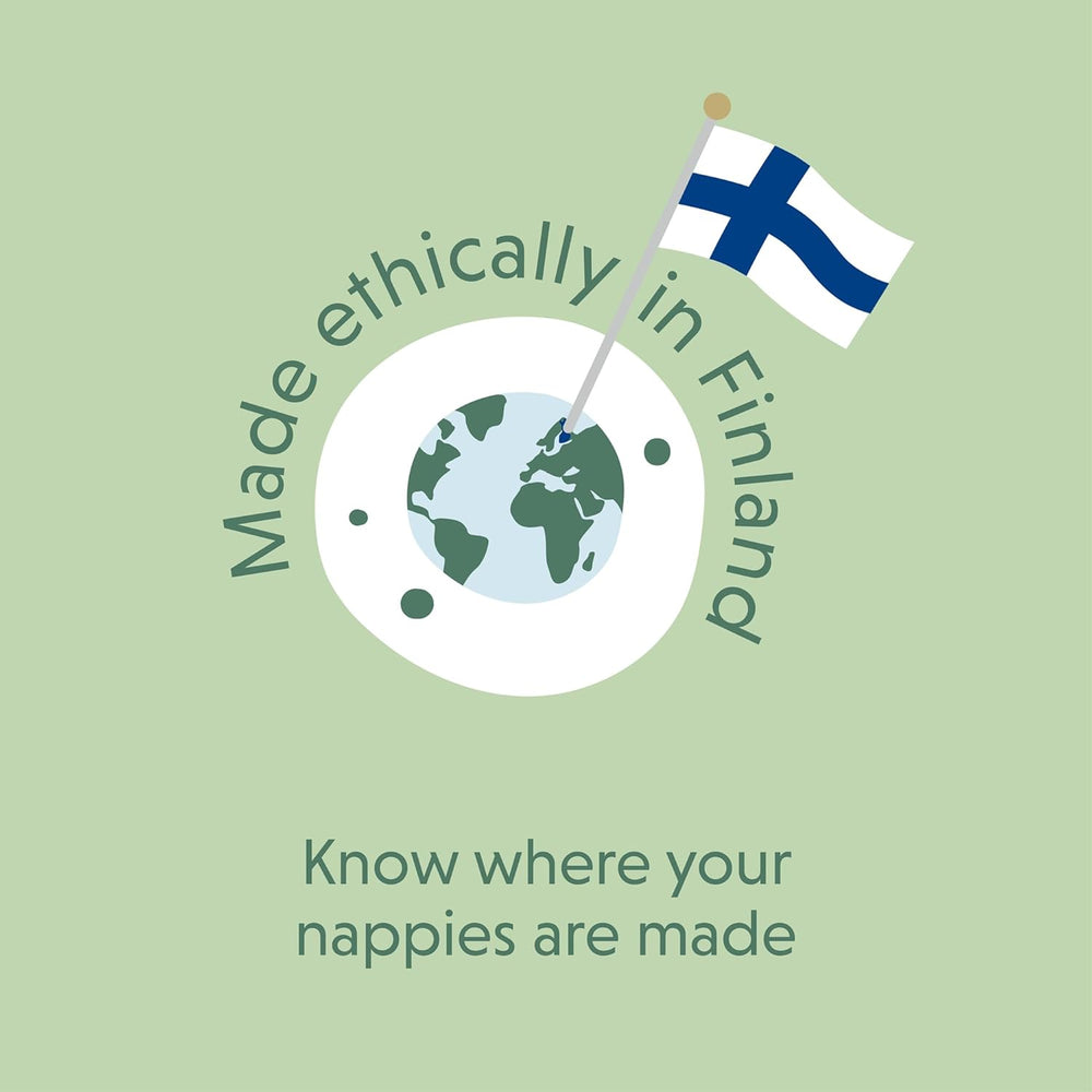 Pieluszki ekologiczne Muminki, rozmiar 3, 5-8kg, 48 sztuk, pieluszki Premium Soft | Miękkie i przyjazne dla skóry, oddychające, chłonne, bez zbędnych środków chemicznych |