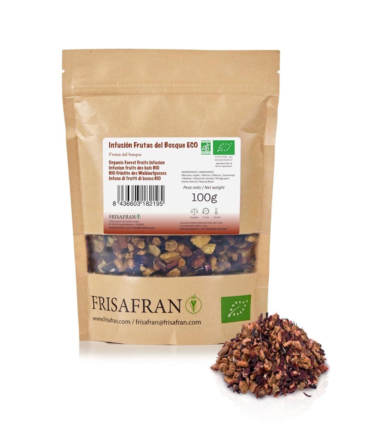FRISAFRAN | Ceai verde Gunpowder cu mentă bio, vrac, 100 g | Antioxidant | Ceai verde japonez | Digestiv | Sănătos | Băutură răcoritoare | Infuzie de mentă | Ceai pur | Frunze de mentă | Cald-rece | Mentă