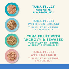 Applaws Hrană umedă pentru pisici 100% naturală, pliculețe cu selecție de pește în bulion - Pachet de 24 pliculețe x 70g