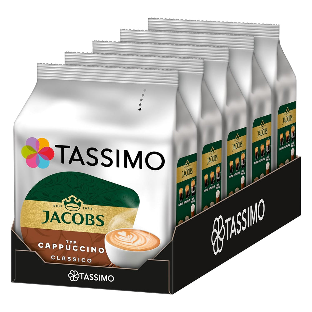 Tassimo Kapseln Jacobs Cappuccino Classico, 5 x 8 Pads, 40 Kaffeekapseln