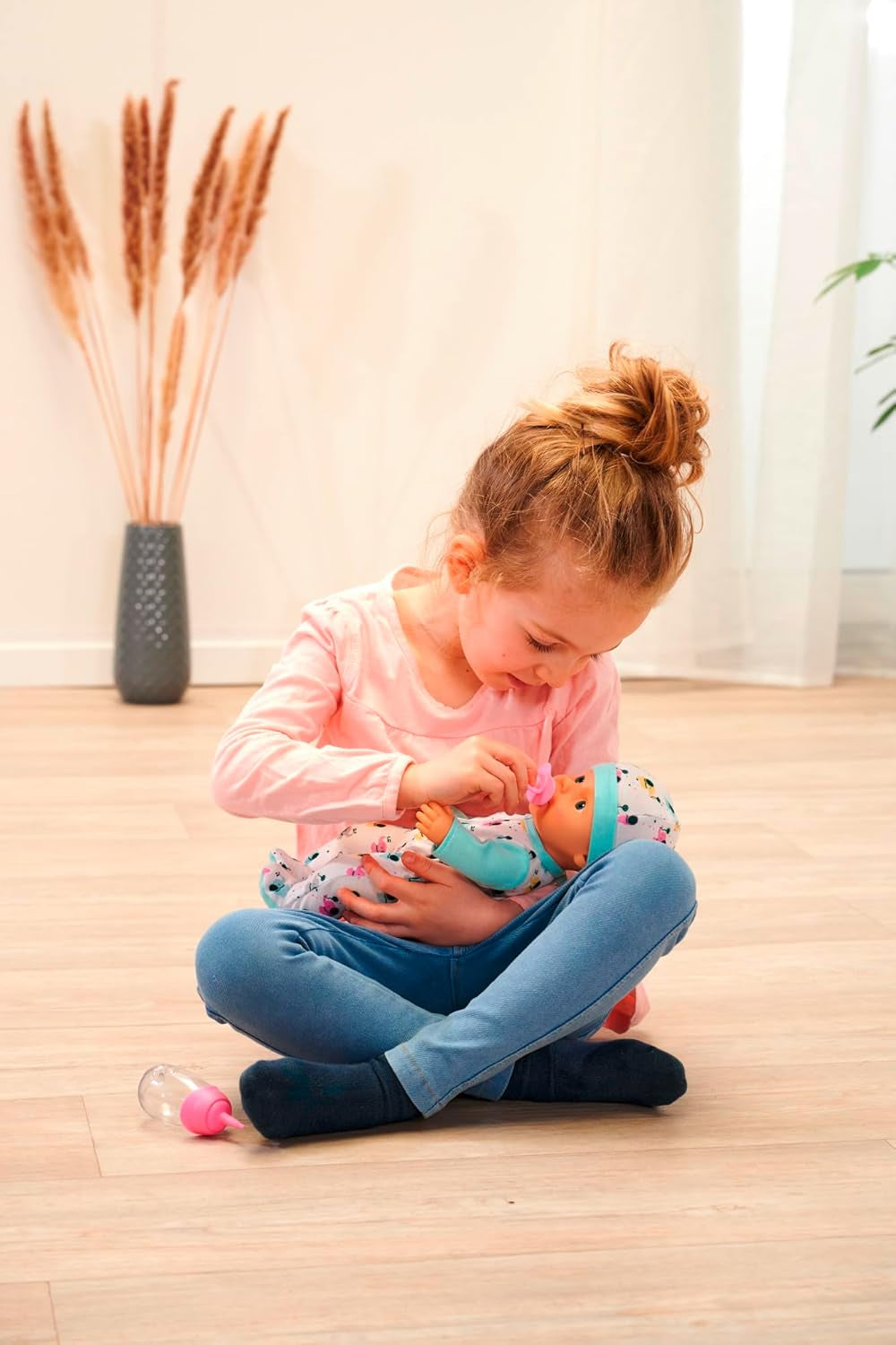 Noworodek Baby Elephant Vinyl Doll z funkcją karmienia i picia, butelka i smoczek, 30 cm, 2-letnie lalki Naty Shop