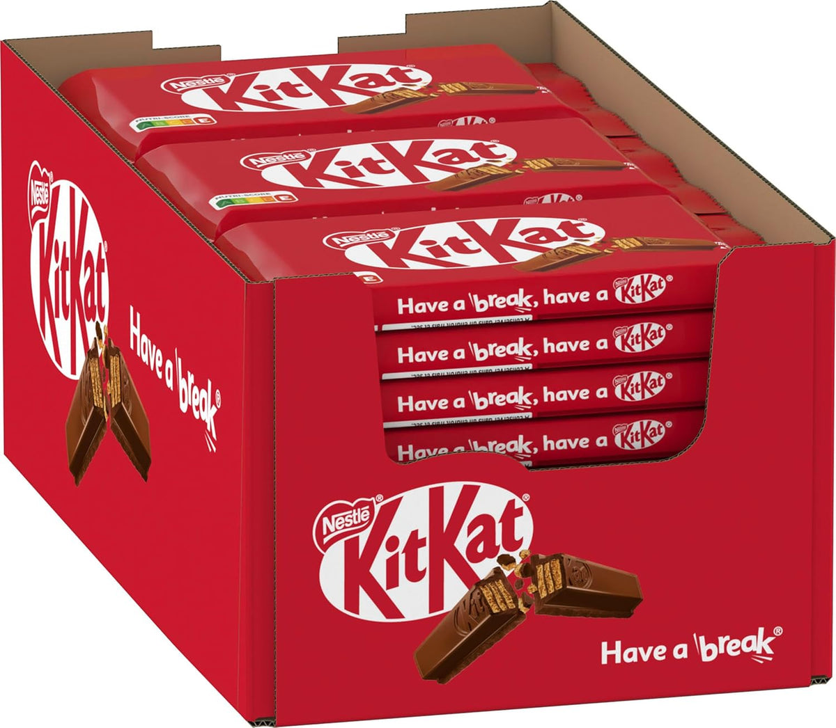 Nestlé KitKat Klasyczne batoniki czekoladowe Chrupiące batoniki waflowe z mlecznej czekolady 24 opakowania (24 x 41,5 g)