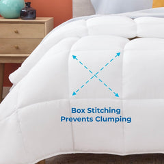 Kołdra całoroczna Linenspa - pojedyncza kołdra z mikrofibry 10,5 Tog - Oeko-Tex, kołdra alternatywna z puchem, biała Kołdry i kołdry Naty Shop