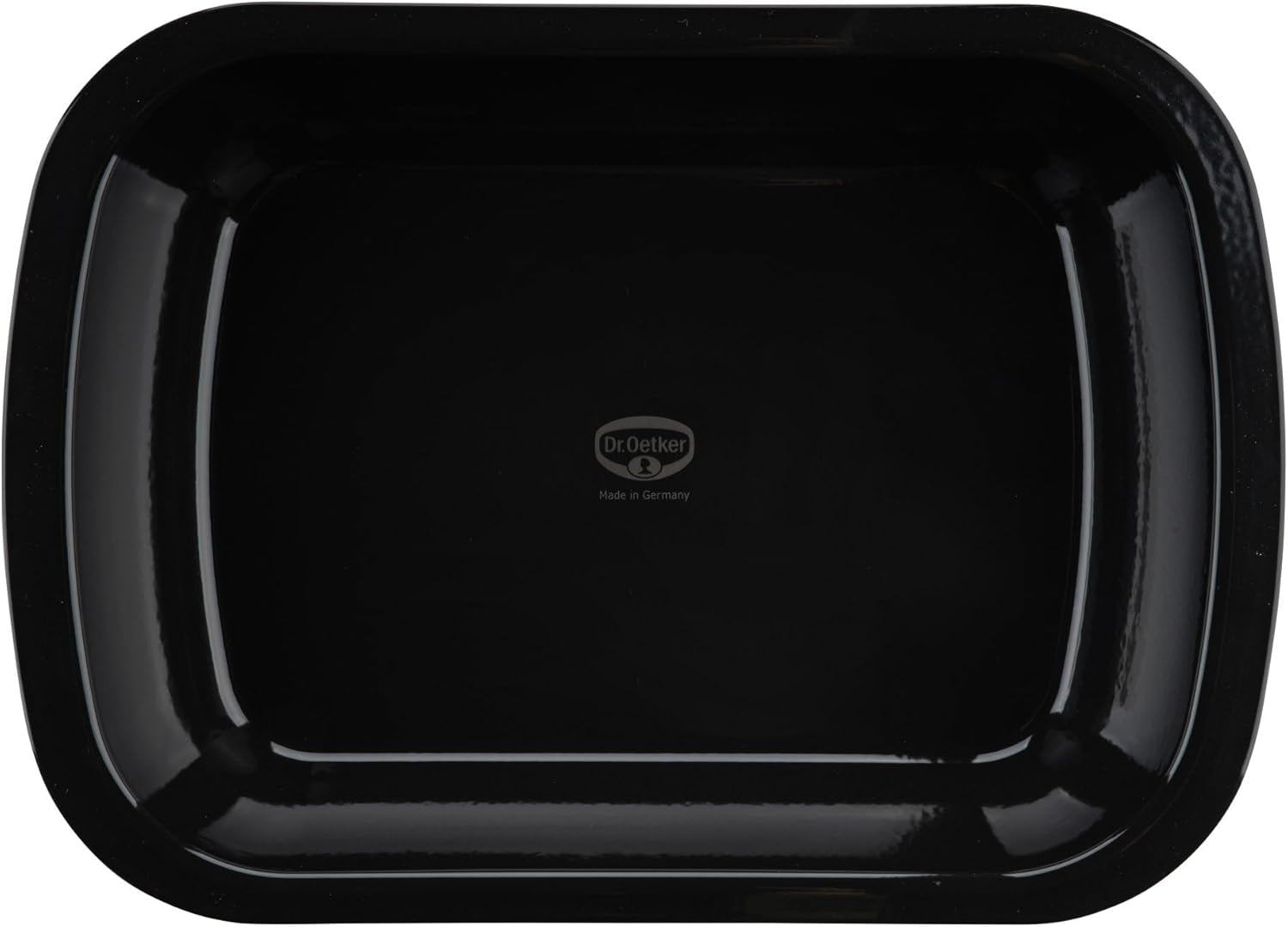 Dr. Oetker Back-Idee Kreativ Dessert- Und Auflaufform Aus Enamelle, 39,5 X 28 X 6,5 Cm – Hitzebeständig Bis 400°C, Schnittfest, Kratzfest, Induktionsgeeignet, Schwarz Formy i blachy do pieczenia Naty Shop