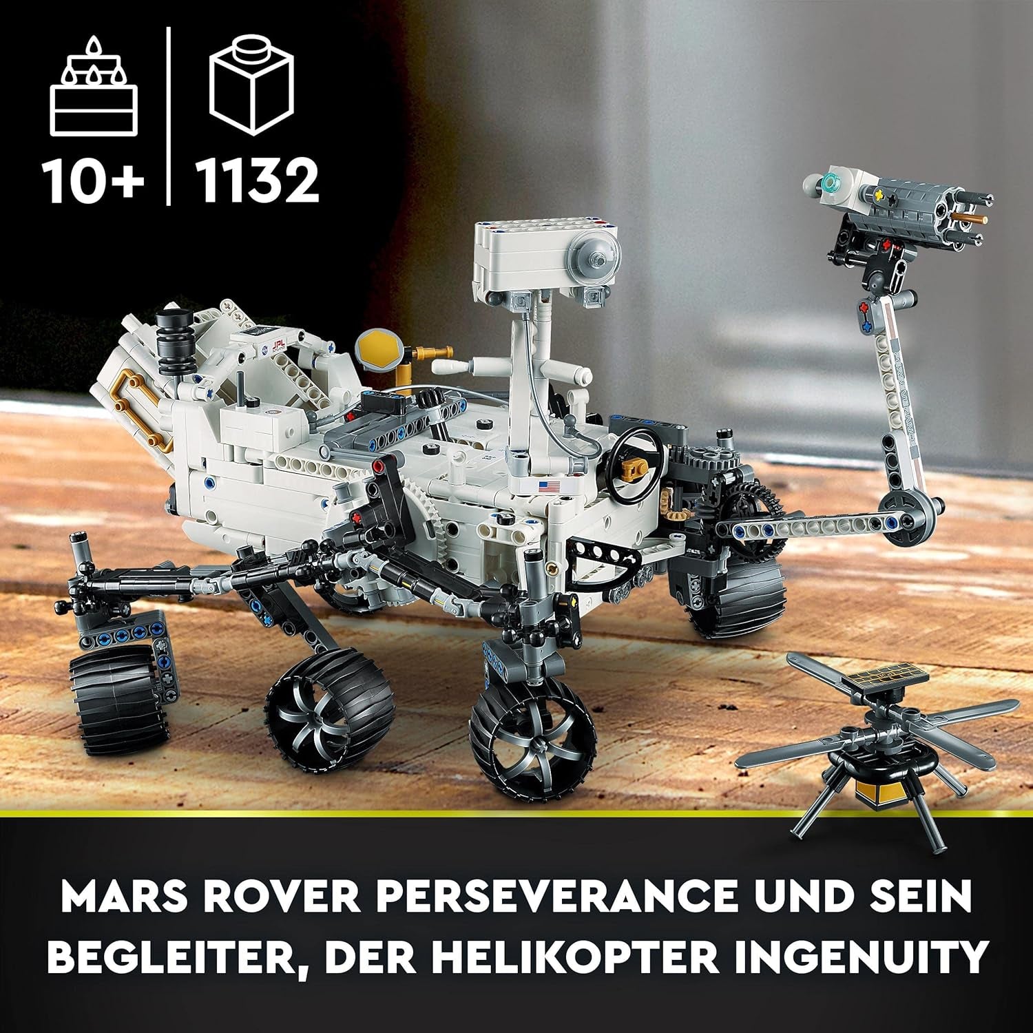 Zestaw LEGO Space 42158 Technic NASA Łazik marsjański Perserverance z aplikacją Ar, zabawka naukowa do budowania dla dziewcząt i chłopców Ponad 10 zestawów do budowania Besuche w sklepie LEGO