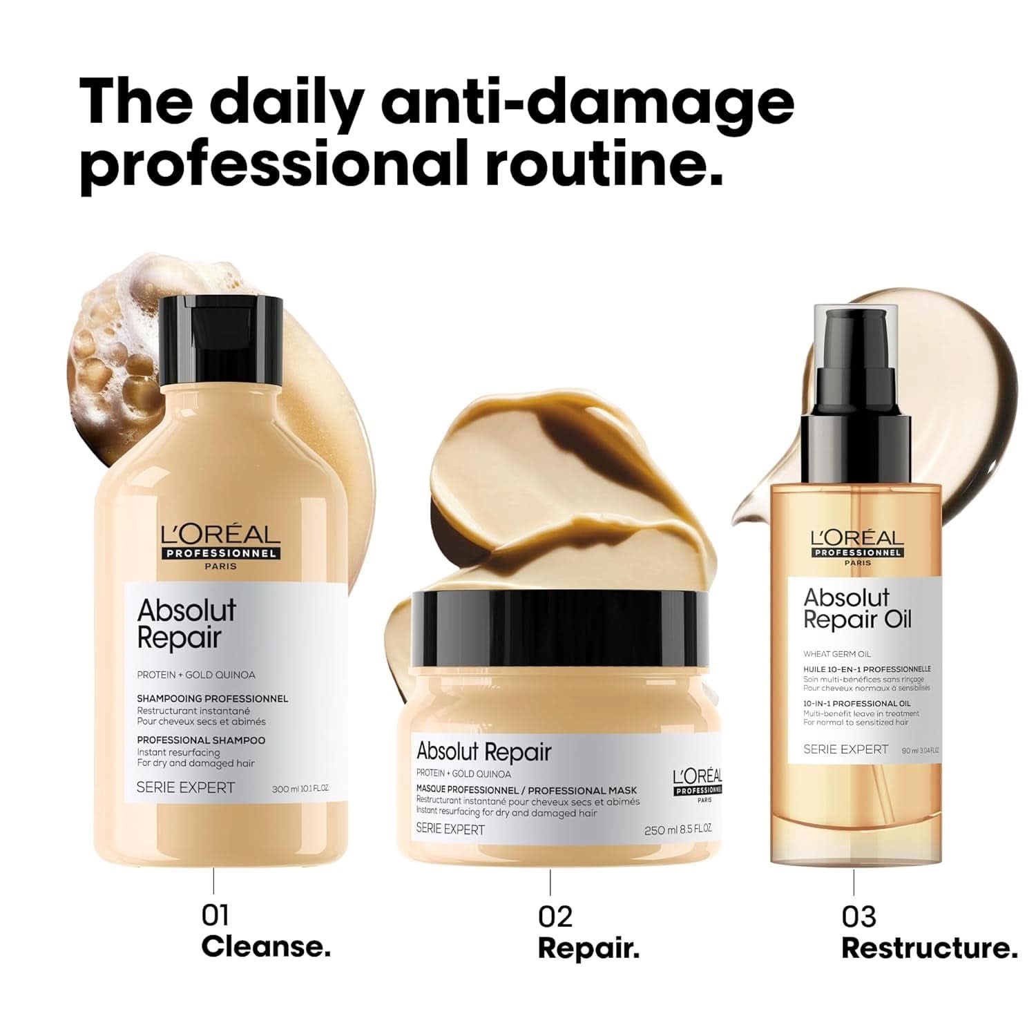 L'OréAl Professionnel Serie Expert Absolut Repair Gold, Quinoa Szampon + Proteiny Pod prysznic i do kąpieli Naty Shop