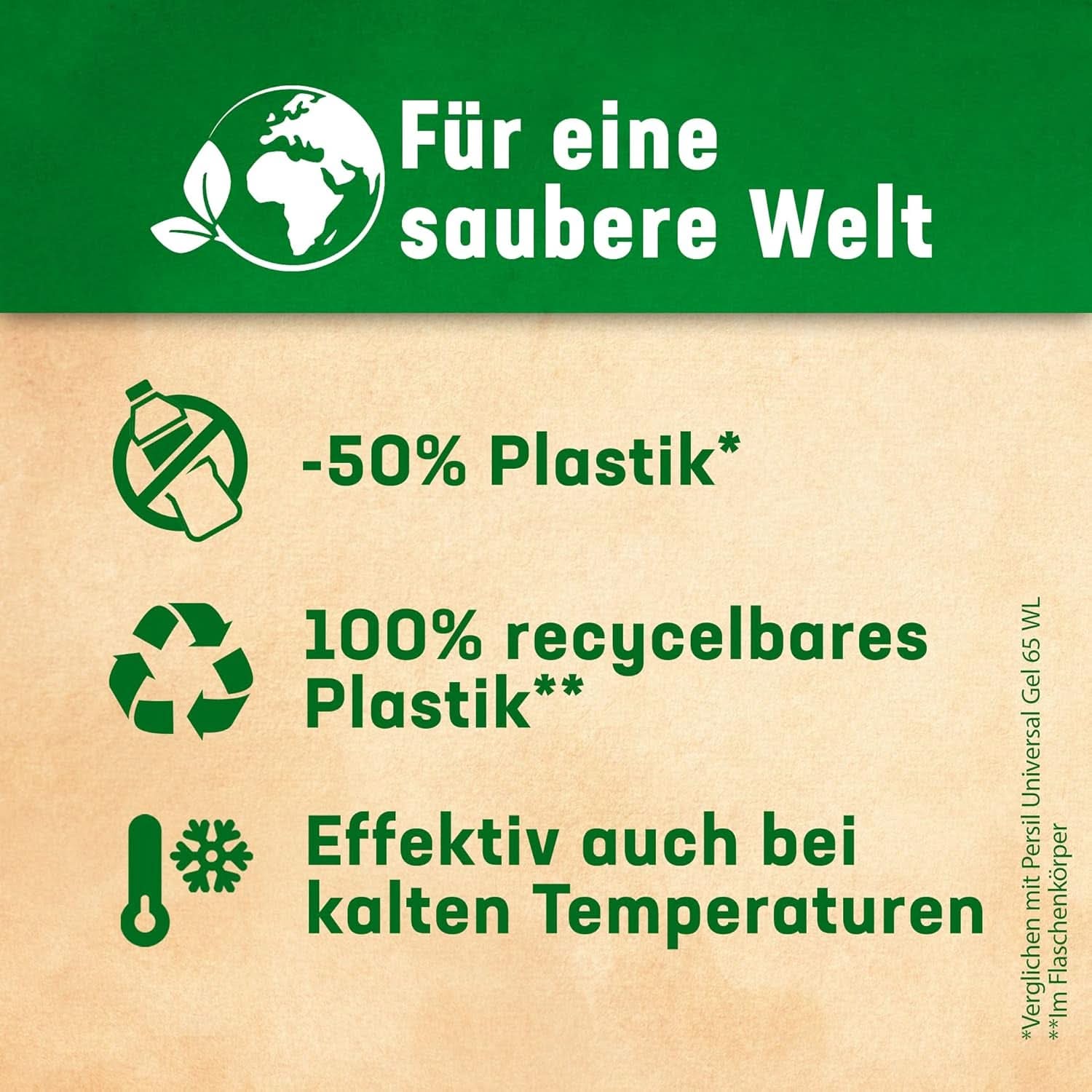 Persil Ultra Concentrate Color Detergent (2 X 65 prań), wysoce skoncentrowany płynny detergent z technologią Deep Clean Plus przeciwko najtrudniejszym plamom Rufe Naty Shop Detergenty do prania