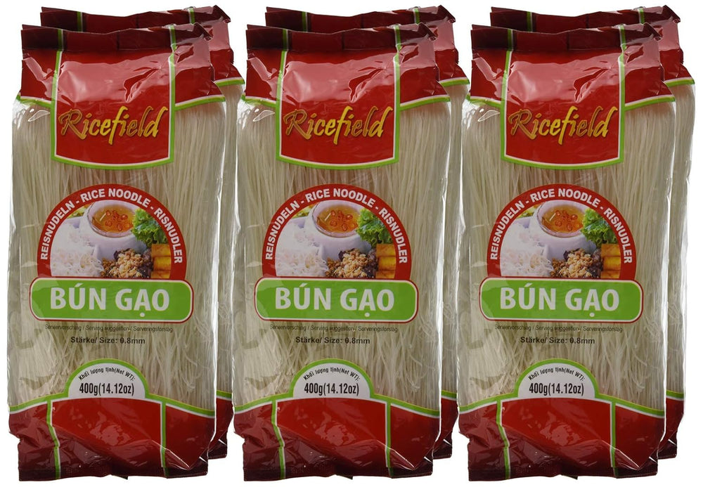 Ricefield Vermicelli 0,8 mm Bun Gao, 6 sztuk (6 x 400 g)
