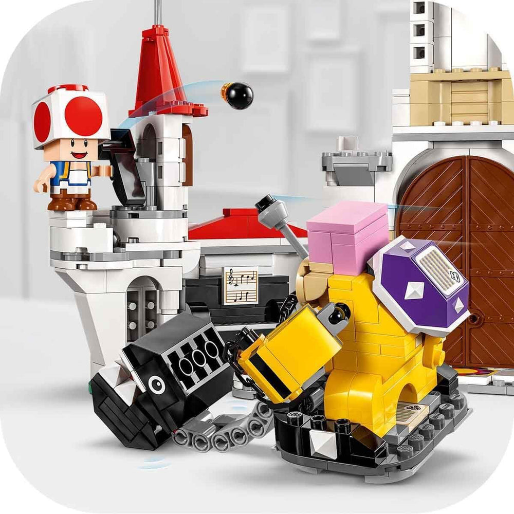 LEGO Super Mario Roy's Bitwa w Pałacu Grzybów Zestaw przygodowy z postaciami Nintendo Prezent dla dziewcząt, chłopców i graczy w wieku 7 lat 71435 Zestawy do budowania Besuche den LEGO-Store