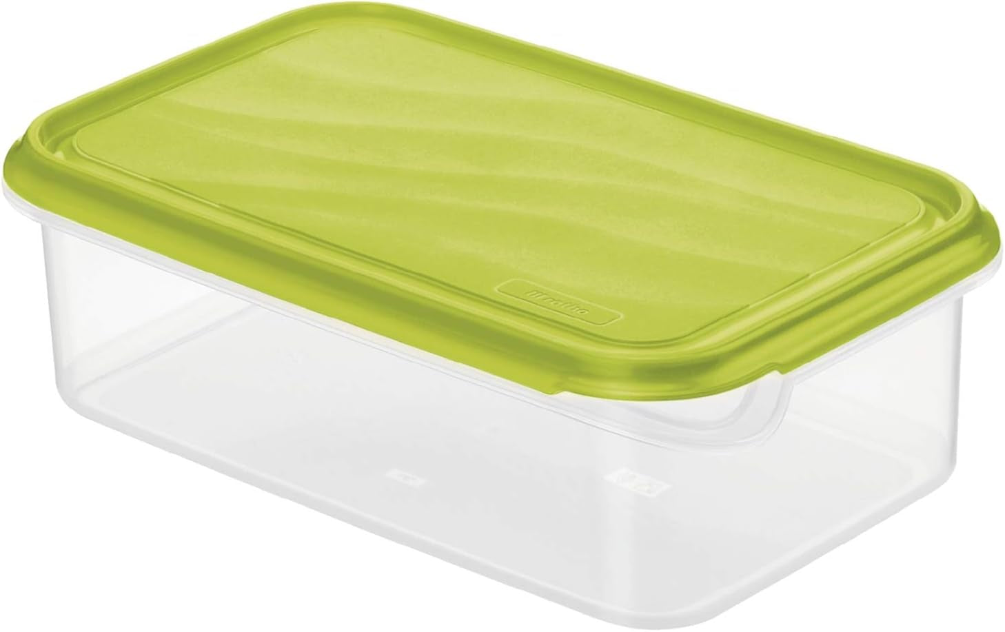 Rotho Rondo borcan pentru păstrarea alimentelor 1.5l cu capac, plastic (PP) fără BPA, transparent/verde, 1.5l (24.0 x 16.0 x 7.5 cm) Cutii depozitare alimente Naty Shop 1.5L