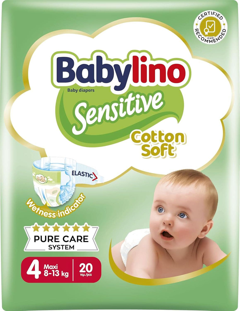 Babylino Sensitive, delikatne pieluszki dla dzieci, różne rozmiary