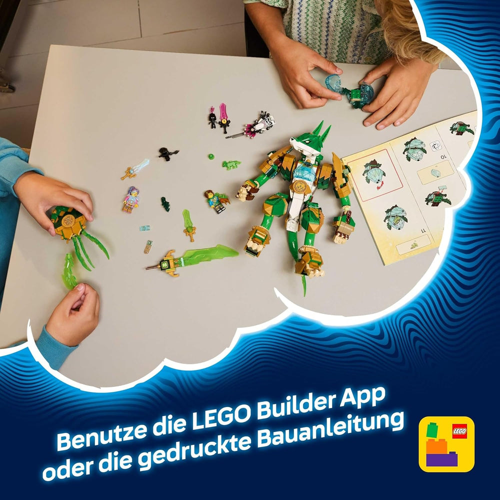 LEGO DREAMZzz 2in1 Fuchs-Wächtermech - Actionfigur, verwandelbar in Fuchskrieger - inkl. 3 Minifiguren und sammelbarer grüner Schatz-Kreatur - Geschenk für Jungen ab 9 Jahren – 71508