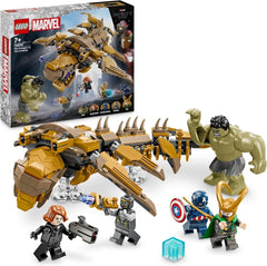 LEGO Marvel Avengers kontra. Zestaw konstrukcyjny Lewiatan z minifigurkami Hulka i Kapitana Ameryki, Lokiego, Czarnej Wdowy i Chitauri oraz zestaw Avengers dla chłopców i dziewcząt w wieku 7+ 76290 Zestawy do budowania Besuche den LEGO-Store Domyślny tytuł