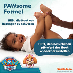Pampers Harmony Aqua Chusteczki dla niemowląt Paw Patrol 15 sztuk 48 chusteczek 720 chusteczek dla niemowląt pomaga przywrócić naturalną równowagę pH skóry Lekki balsam 99% wody
