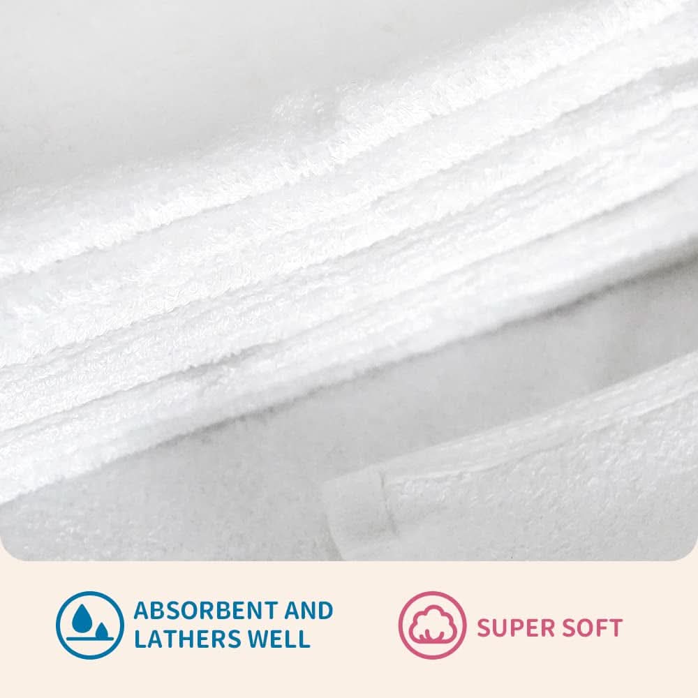 Prince Lionheart, 9400 Pânze de bambus reutilizabile Warmies, Wit Count Servetele Umede Bebelusi Naty Shop