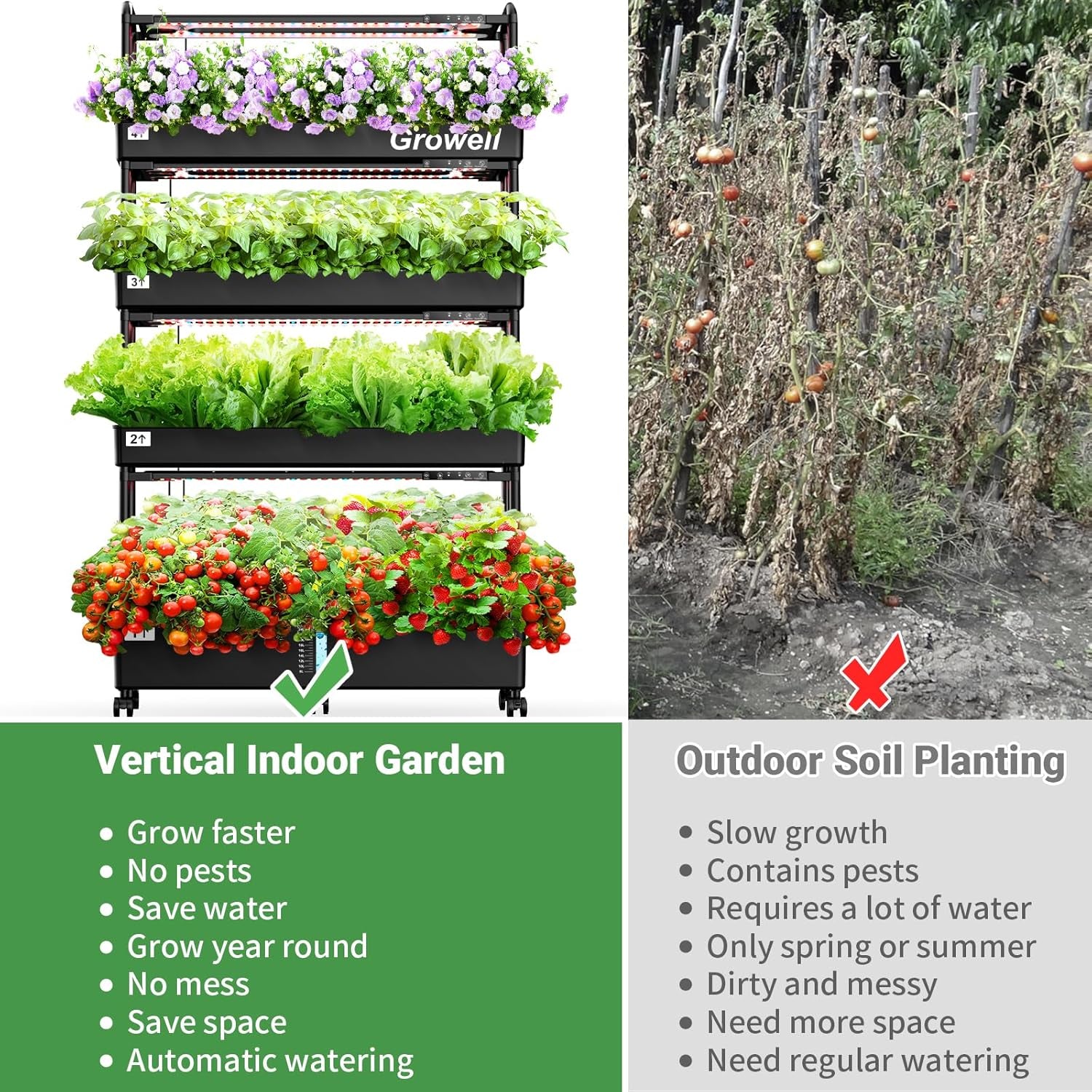 Duży zestaw do uprawy hydroponicznej 120 kapsułek Pionowy ogród hydroponiczny z 2 trybami oświetlenia Światło do uprawy Automatyczny system cyrkulacji wody 48-litrowy system do ogrodnictwa ziołowego w pomieszczeniach