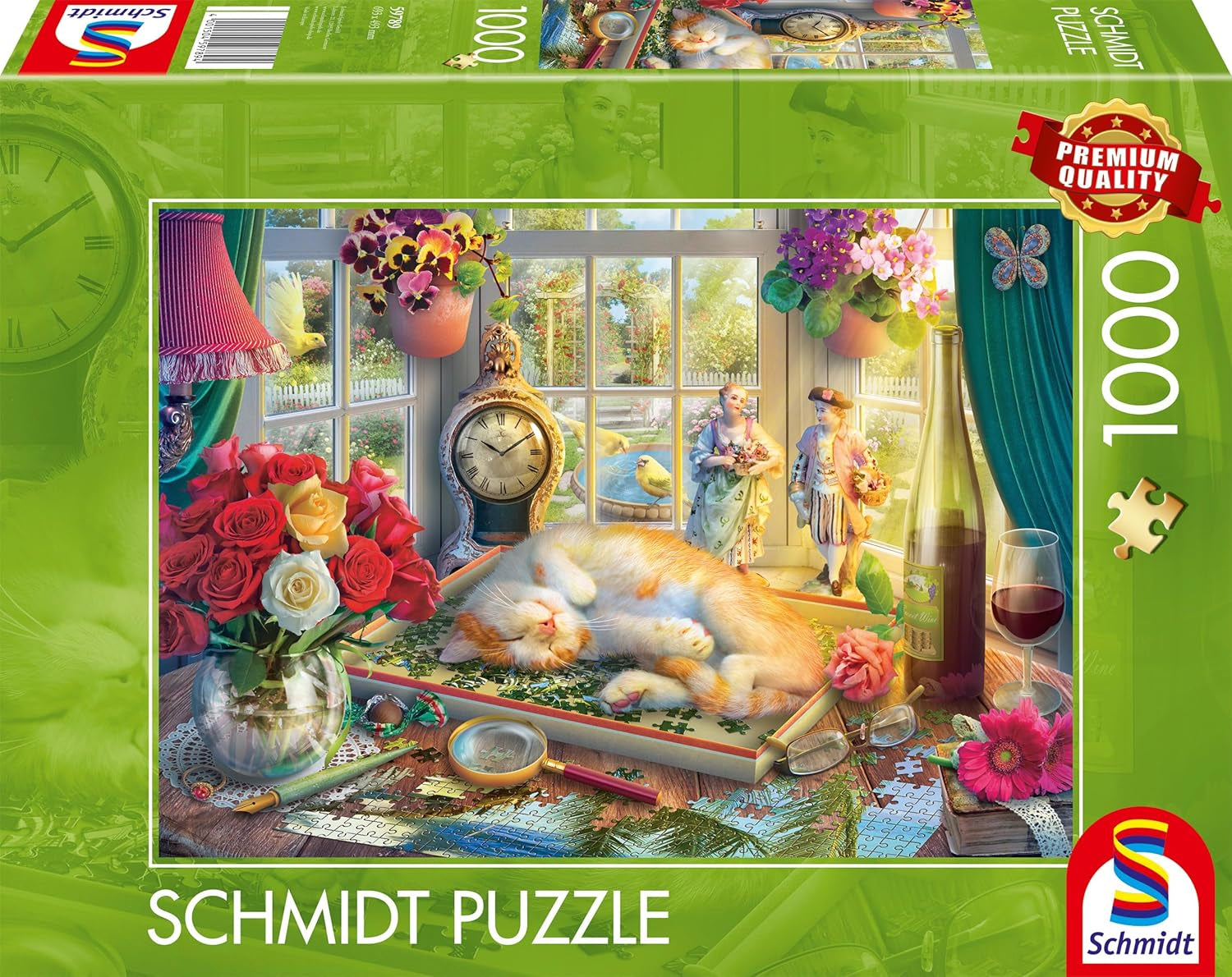 Schmidt Spiele 59789 Puzzle czas z kotem, układanka 1000 elementów Puzzle Naty Shop Domyślny tytuł