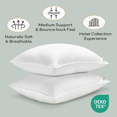 HARBOREST Pernă de pat pentru dormit, 2 bucăți, Pluș de lux, Pernă alternativă, Bună pentru cei care dorm lateral și pe spate, Colecția hotelului, Pernă, Standard/Queensize, 50.8 X 66 Cm Perne standard Naty Shop