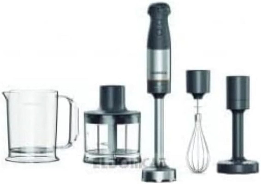 Kenwood Triblade XL Pro Stabmixer HBM80.322BK, 1200W, zmienna prędkość, Edelstahl(Pürierfuß), Schneebesen, Emulgieraufsatz, 500Ml Zerkleiner, 700 i 250Ml Becher, Spülmaschinenfeste Teile Bucatarie Naty Shop Grau 2 Hbm60.307Gy