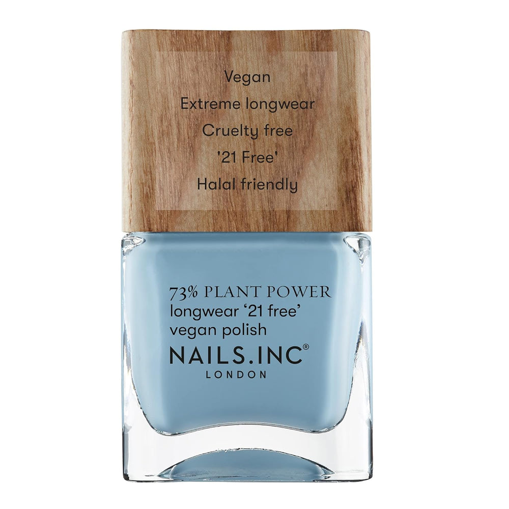 Nails Inc - GLOWING SOMEWHERE Wegański lakier do paznokci Plant Power - 73% na bazie roślin, w 100% wegański i wolny od okrucieństwa - Idealny manicure, błyszcząca perła - Do ekologicznego zdobienia paznokci
