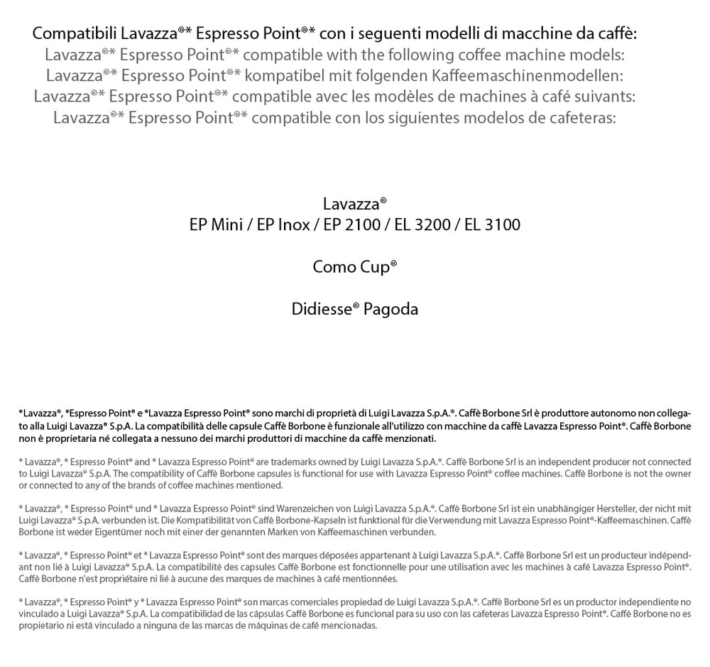 Caffè Borbone Blaue Kaffeemischung - 100 Kapseln - Kompatibel mit Kaffeemaschinen der Marke Lavazza®* Espresso Point®*