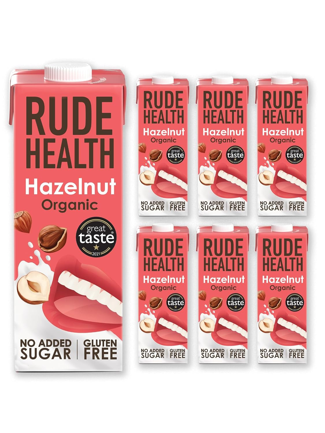 Rude Health 6 x 1 litr Bio-nerkowca, 100% naturalny Bio-Getränk, glutenfrei, ungesüßt, preisgekrönt, gesund i wegański, 100% recykling Verpackung