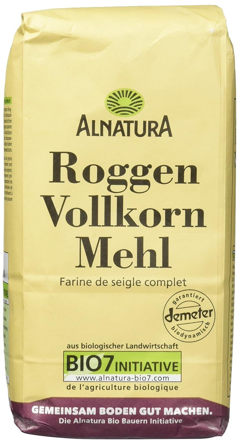 Bio Mehl Roggen-Vollkorn, 1 Kg Amestec pentru copt si gatit Naty Shop 1 Kg (6Er Pack)