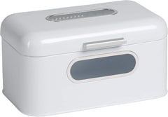 ECHTWERK coș metalic retro pentru pâine cu fereastră de vizualizare și capac, set de 3 cutii de depozitare elegante, capacitate 1,4 litri, roșu Cutii depozitare alimente Naty Shop Alb S Singur