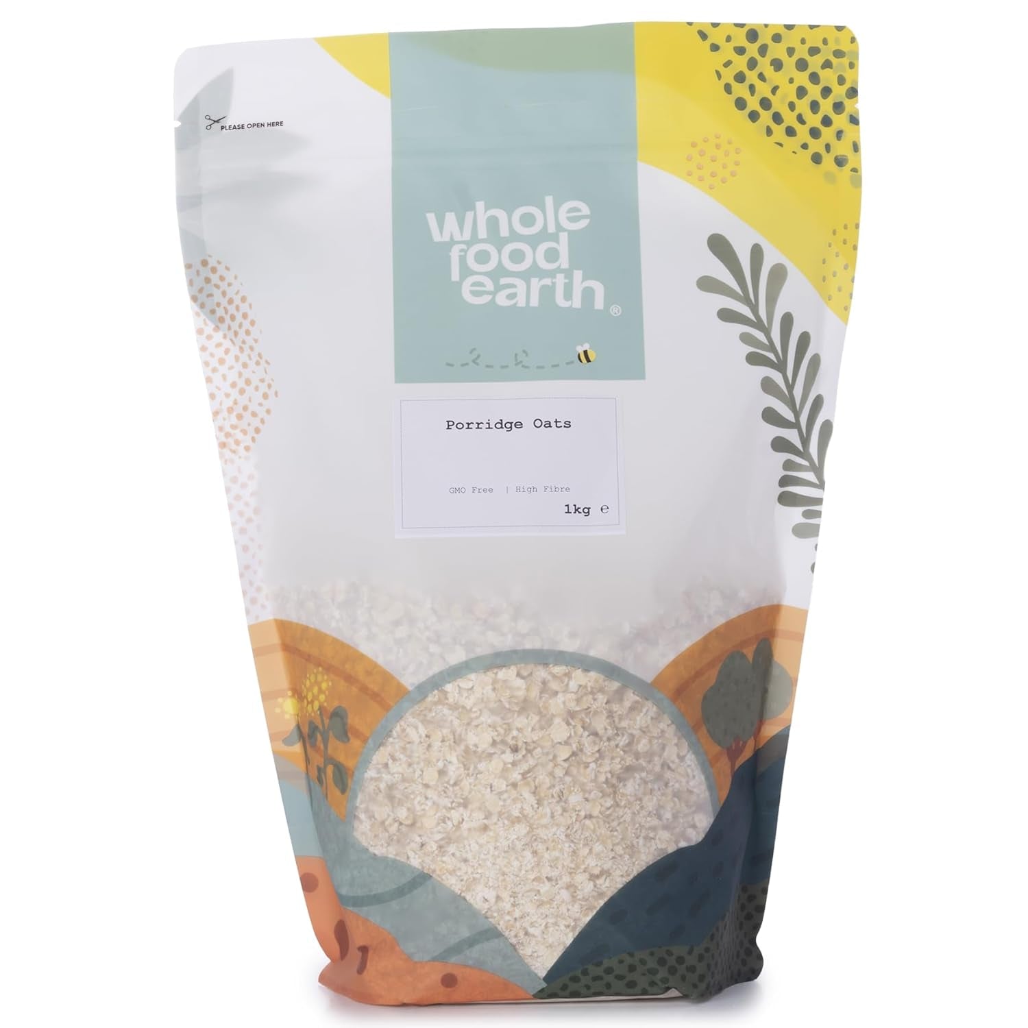 Wholefood Earth - Ekologiczna owsianka owsiana 3 kg | Bez GMO | wegańskie | Bogaty w błonnik