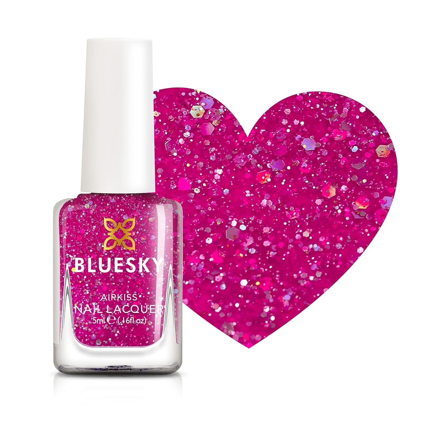 BLUESKY Kids Nail Polish - Zdzieralny lakier do paznokci na bazie wody, bez rozpuszczalników, łatwy do usunięcia, 5 ml (Czas dyskoteki)