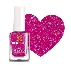 BLUESKY Kids Nail Polish - Zdzieralny lakier do paznokci na bazie wody, bez rozpuszczalników, łatwy do usunięcia, 5 ml (Czas dyskoteki)