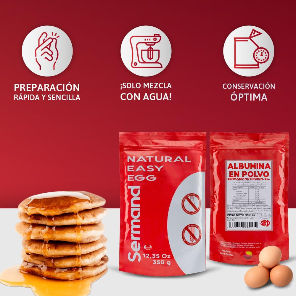 Eiklarpulver (350g) | Getrocknetes Eiklar Pulver | Eialbumin für Backen & Kochen | Ohne Zusatztoffe | Opakowanie typu zip-bag niezawierające laktozy