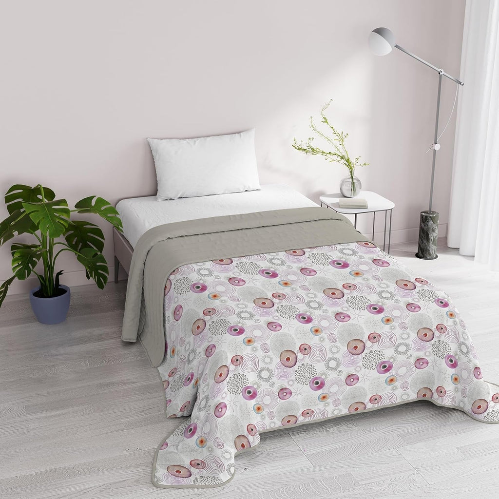 Lenjerie de pat italiană Fantasy, microfibră, pentru vară, 1,5 paturi, Murrine Plapumi si pilote Naty Shop Morpheus 1 Posto E Mezzo