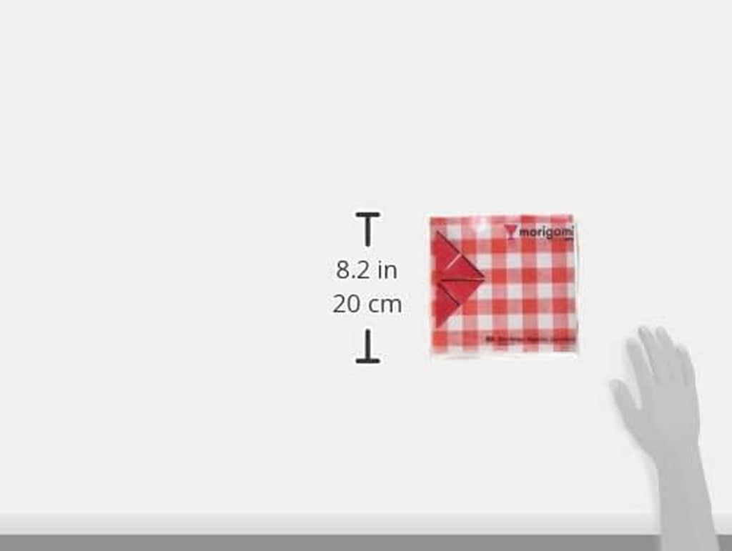 Șervețele Pro 40 X 40, 2 straturi, 1/4 fold, 50 șervețele, punta-punta, carouri, roșu