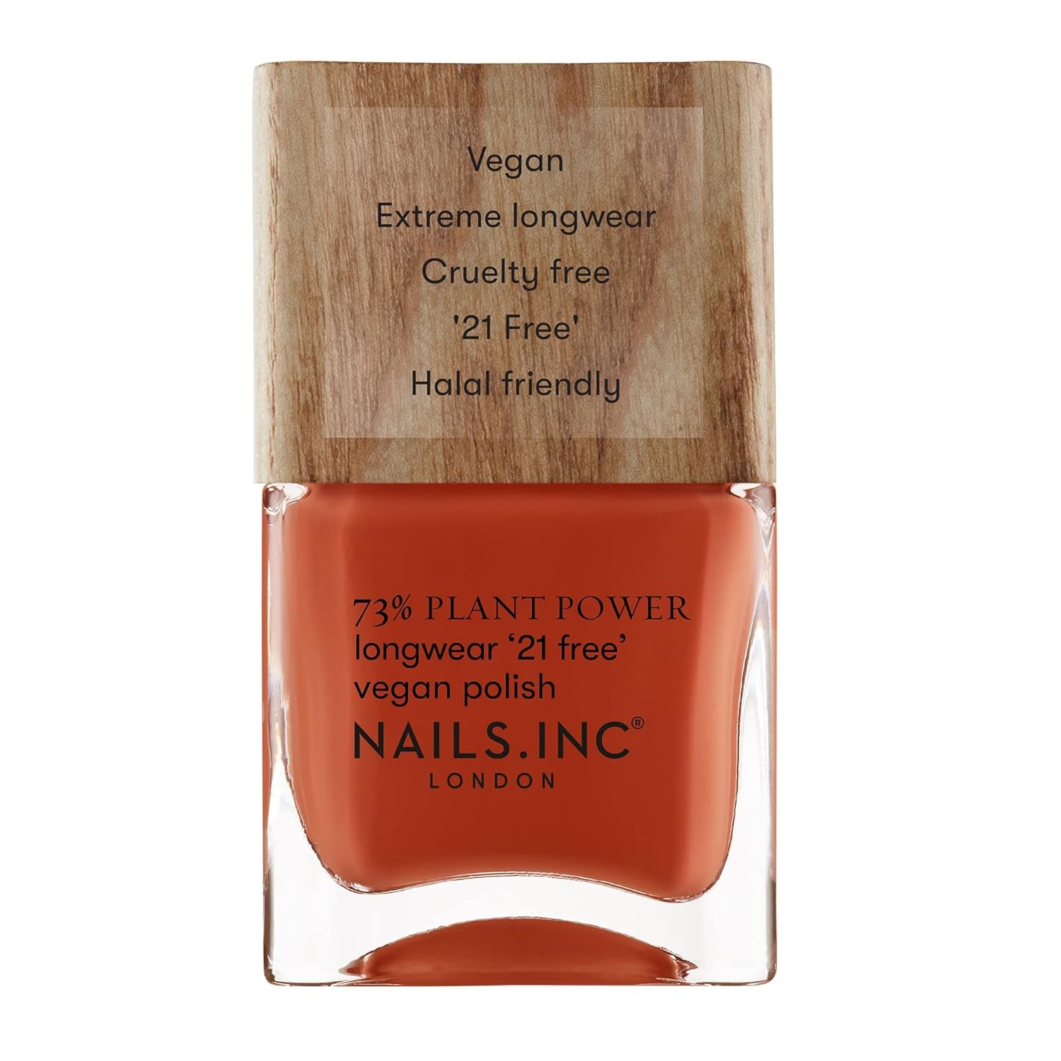 Nails Inc - GLOWING SOMEWHERE Wegański lakier do paznokci Plant Power - 73% na bazie roślin, w 100% wegański i wolny od okrucieństwa - Idealny manicure, błyszcząca perła - Do ekologicznego zdobienia paznokci
