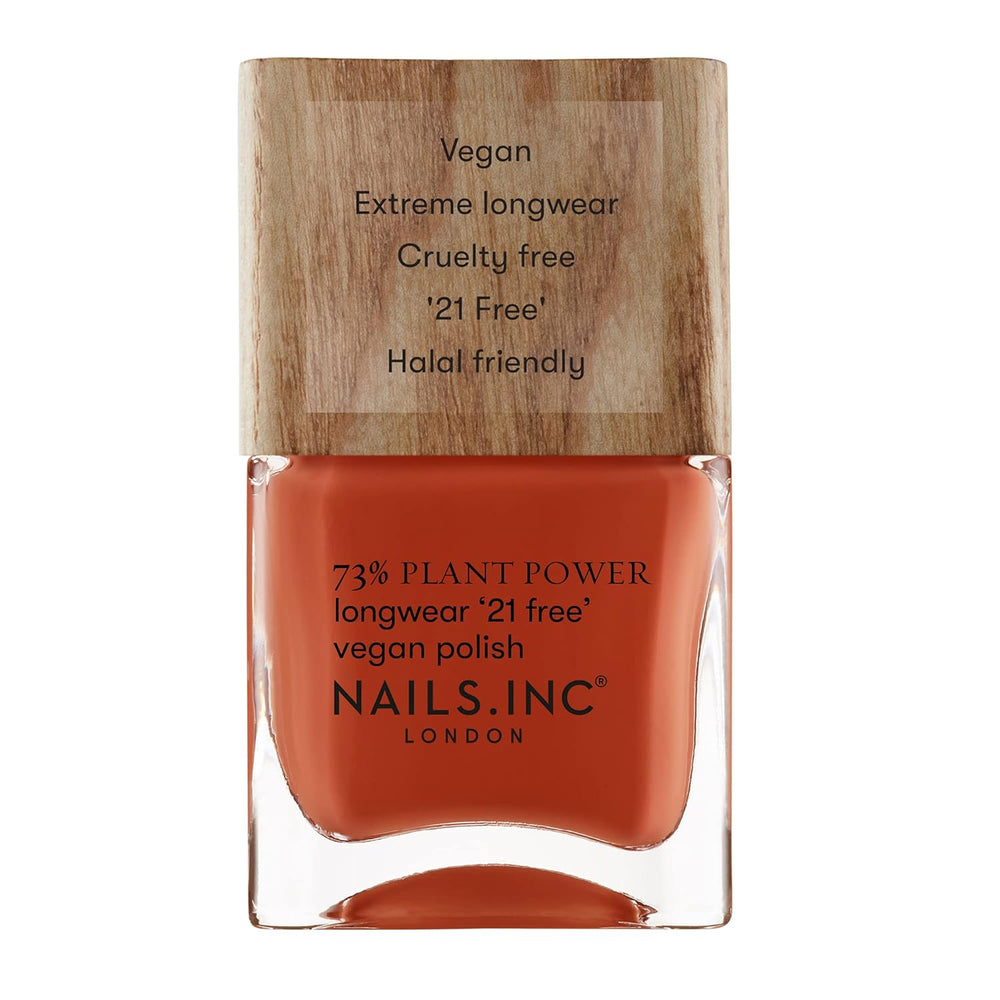 Nails Inc - GLOWING SOMEWHERE Wegański lakier do paznokci Plant Power - 73% na bazie roślin, w 100% wegański i wolny od okrucieństwa - Idealny manicure, błyszcząca perła - Do ekologicznego zdobienia paznokci