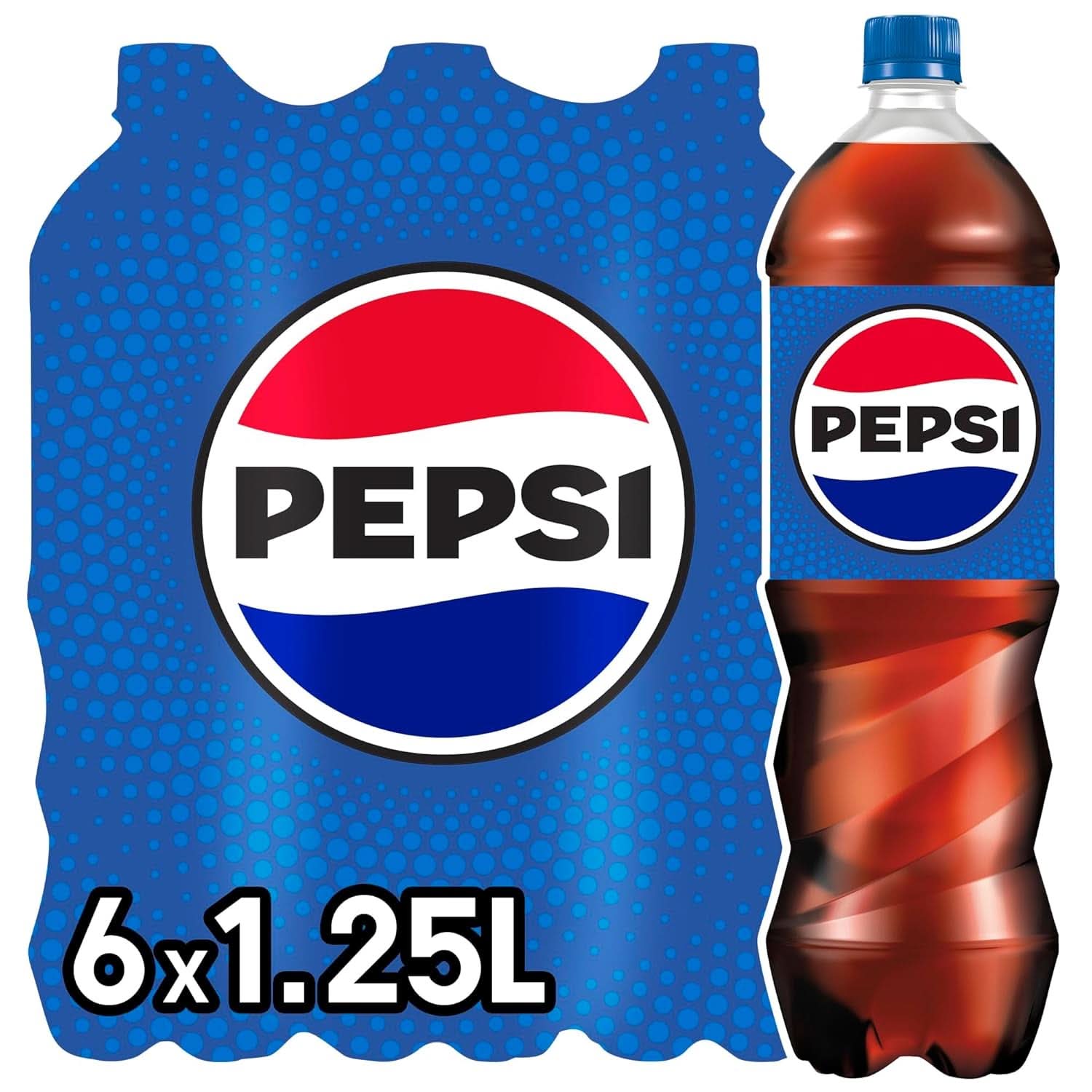 Pepsi Cola, Oryginał, zestaw 6 x 1,25 litra Napoje bezalkoholowe Naty Shop 6 x 1,25 litra Nowa wersja