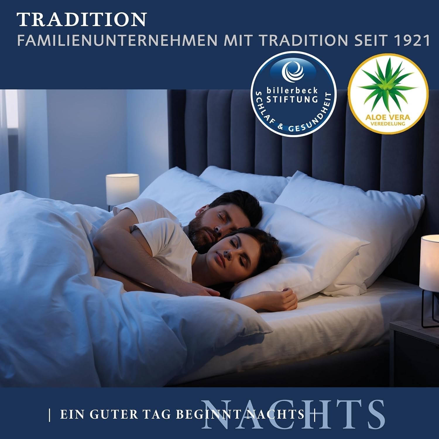 Kołdra Billerbeck E21 King Fibre - Kołdra z delikatnych włókien z aloesem - Kołdra całoroczna 135 X 200 cm o średnim poziomie ciepła, białe kołdry i kołdry Naty Shop