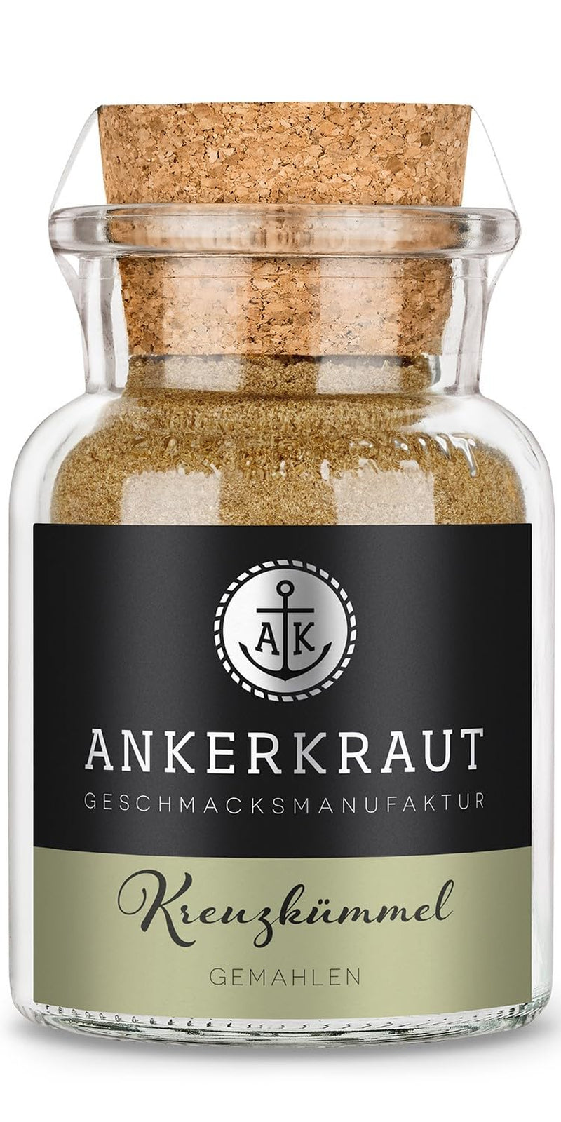 Ankerkraut Kreuzkümmel gemahlen, Würziges Aroma für autentyczne Gerichte aus der Internationalen Küche, 75 g im Korkenglas