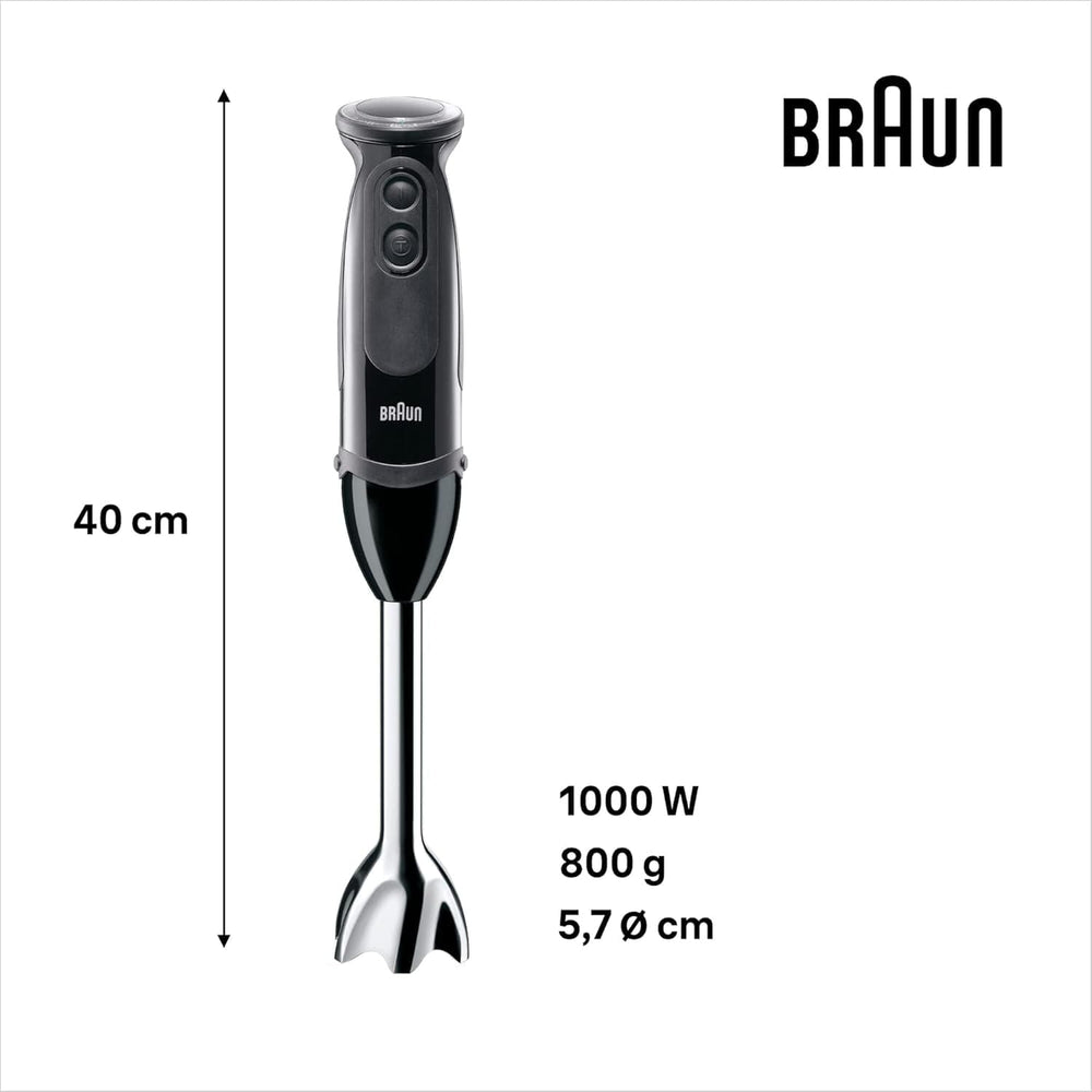 Braun Household Multiquick 5 MQ 5237 BK Mikser stojący 0,5 l Schwarz 1000 W Kuchnia Naty Shop