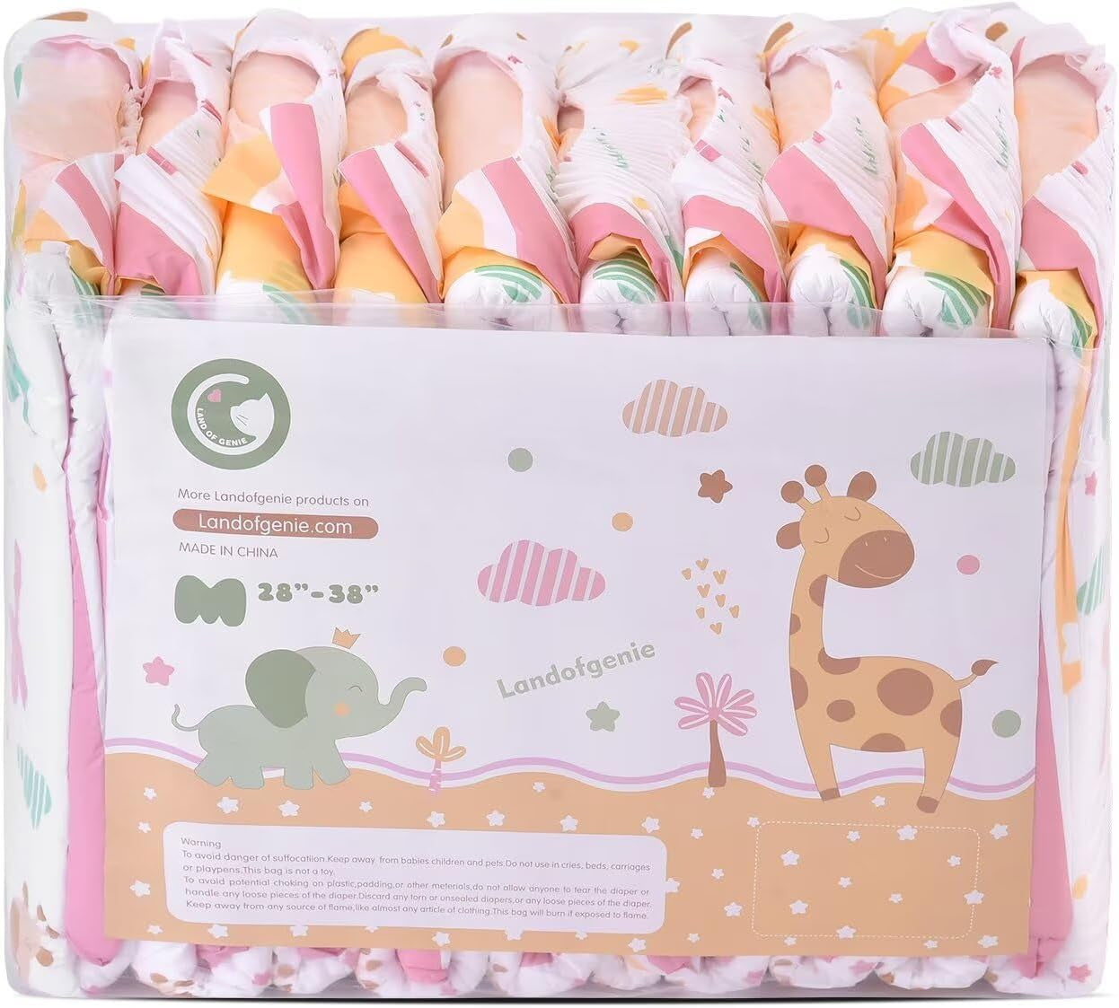 Landofgenie Wsuwane pieluchy dla dorosłych na noc, 10 sztuk