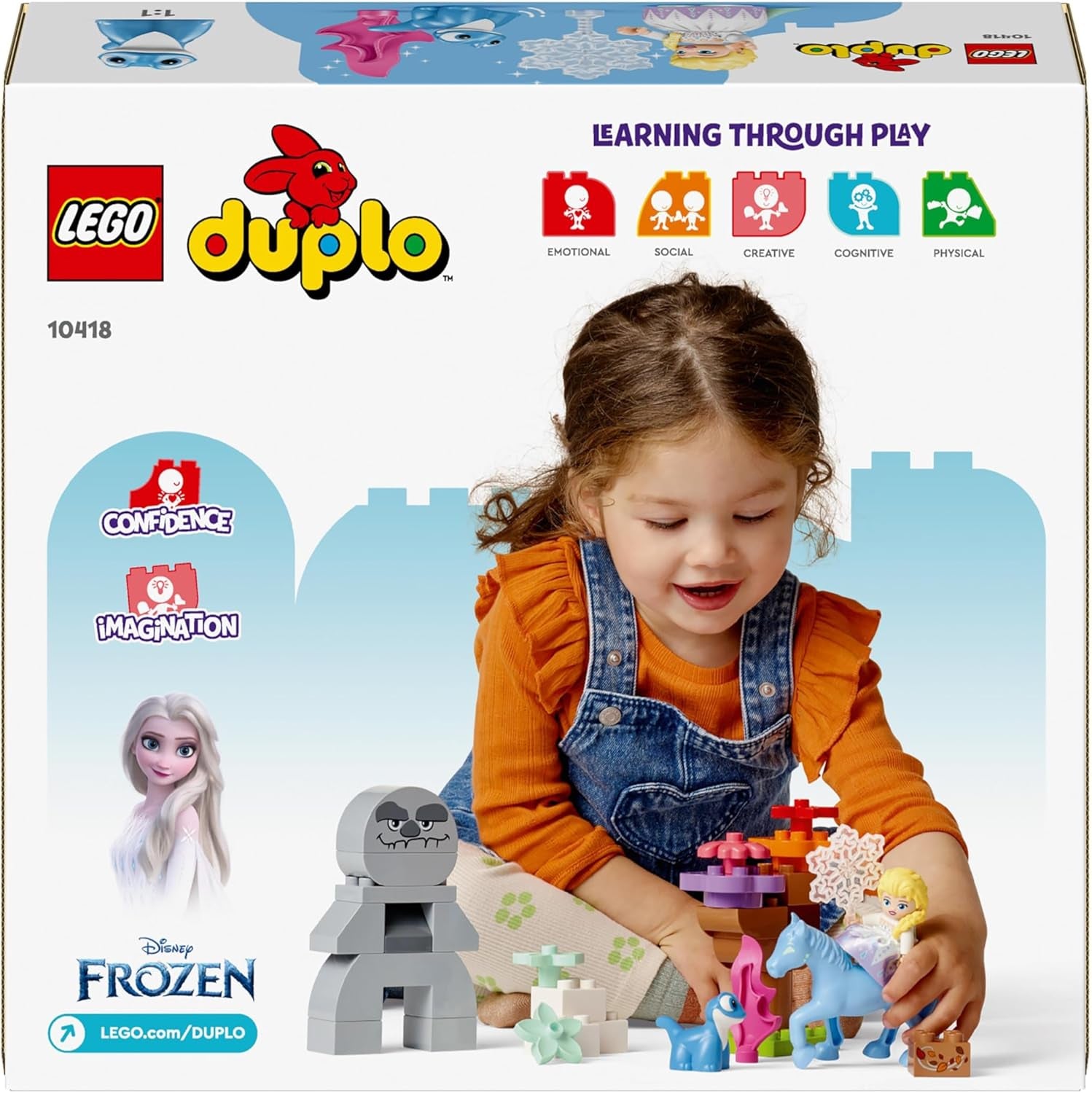 LEGO DUPLO | Disney ELSA i Bruni w Zaczarowanym Lesie, 4 figurki Królowej Lodu dla 2-latków, prezent dla przedszkolaków dla dziewcząt i chłopców w wieku powyżej 2 lat, na podstawie zestawów do budowania „Kraina Lodu 2” 10418 Beuche den LEGO-Store